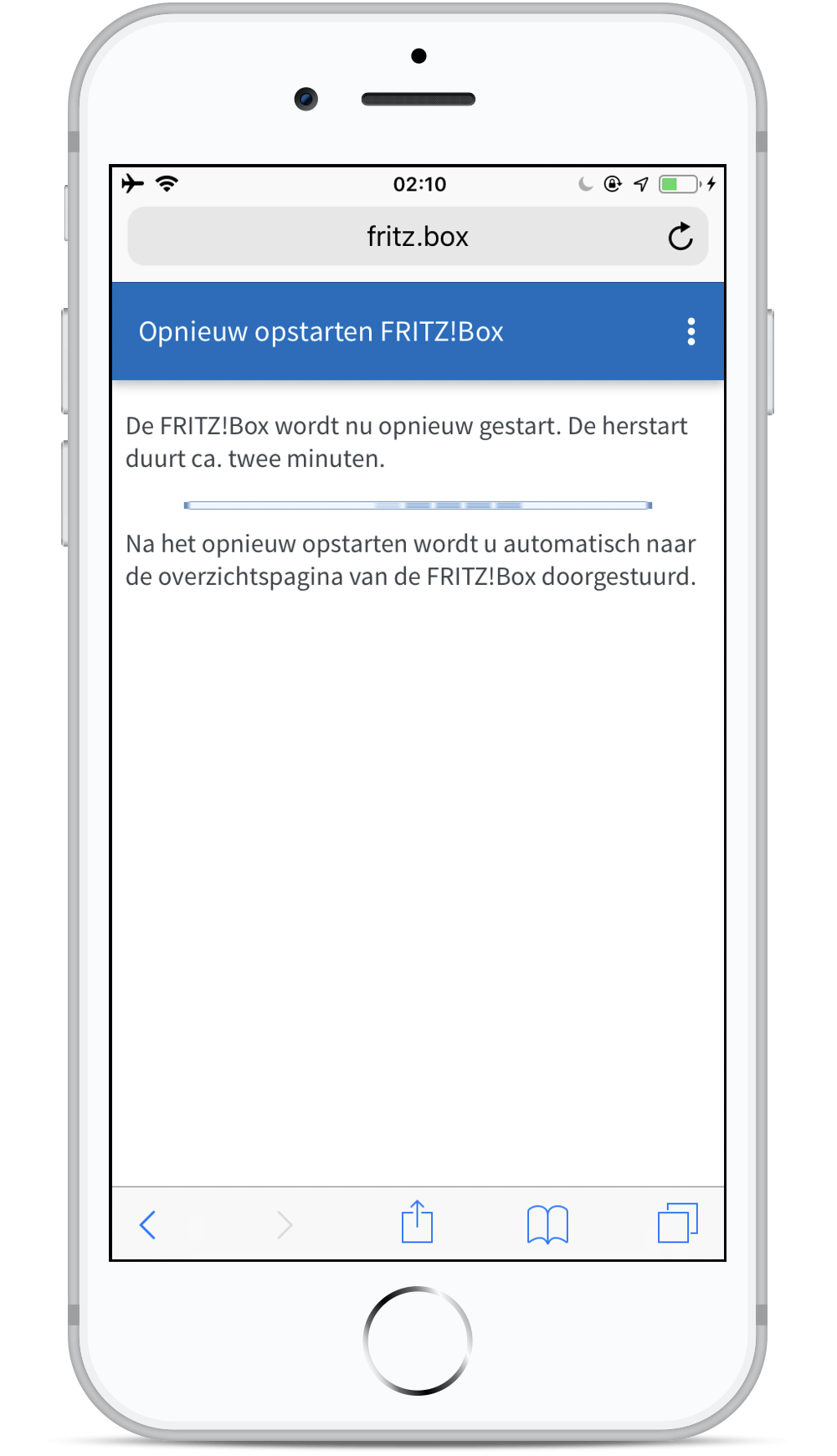 Hoe kan ik mijn FRITZ!Box configureren als ik alleen een smartphone heb